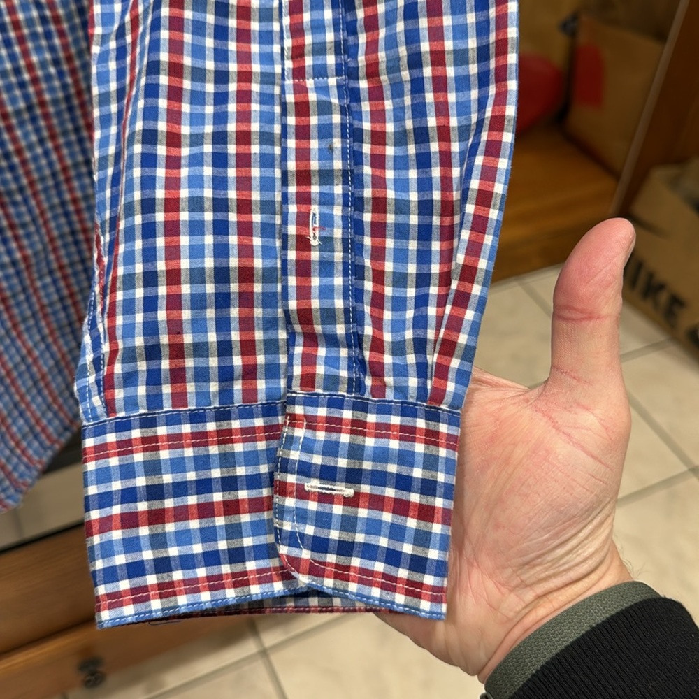 Chaps Button Down Red & Blue 2XB - Picture 5 of 5